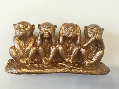 Four monkeys statue - four,