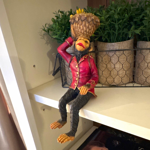 Monkey butler figurine - monkey, with